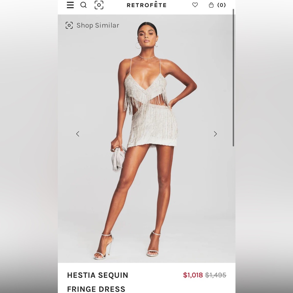 NWT Retroféte HESTIA SEQUIN FRINGE DRESS- RETROFETE